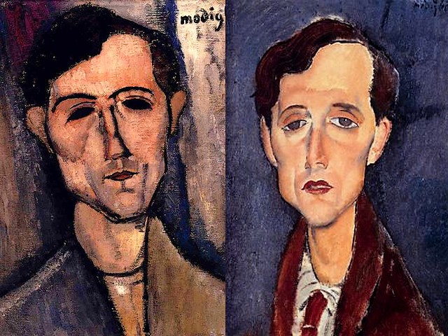 Amedeo Modigliani Portrait of a Poet and Franz Hellens - Two masterpieces by Amedeo Modigliani 'Portrait of a Poet' (aka 'Man's head', 1915, oil on canvas, Detroit Institute of the Arts, USA) and 'Franz Hellens' (1919, oil on canvas, private collection), a portrait of Frederic van Ermengem (1881-1972), a Belgian novelist, poet, critic and a famous figure of the Belgian magic realism. - , Amedeo, Modigliani, portrait, portraits, poet, poets, Franz, Hellens, art, arts, painter, painters, artist, artists, sculptor, sculptors, Expressionist, Expressionists, masterpieces, masterpiece, 1915, oil, canvas, canvases, Detroit, Institute, institutes, USA, 1919, private, collection, collections, Frederic, van, Ermengem, 1881-1972, Belgian, novelist, novelists, poet, poets, critic, critics, famous, figure, figures, magic, realism - Two masterpieces by Amedeo Modigliani 'Portrait of a Poet' (aka 'Man's head', 1915, oil on canvas, Detroit Institute of the Arts, USA) and 'Franz Hellens' (1919, oil on canvas, private collection), a portrait of Frederic van Ermengem (1881-1972), a Belgian novelist, poet, critic and a famous figure of the Belgian magic realism. Подреждайте безплатни онлайн Amedeo Modigliani Portrait of a Poet and Franz Hellens пъзел игри или изпратете Amedeo Modigliani Portrait of a Poet and Franz Hellens пъзел игра поздравителна картичка  от puzzles-games.eu.. Amedeo Modigliani Portrait of a Poet and Franz Hellens пъзел, пъзели, пъзели игри, puzzles-games.eu, пъзел игри, online пъзел игри, free пъзел игри, free online пъзел игри, Amedeo Modigliani Portrait of a Poet and Franz Hellens free пъзел игра, Amedeo Modigliani Portrait of a Poet and Franz Hellens online пъзел игра, jigsaw puzzles, Amedeo Modigliani Portrait of a Poet and Franz Hellens jigsaw puzzle, jigsaw puzzle games, jigsaw puzzles games, Amedeo Modigliani Portrait of a Poet and Franz Hellens пъзел игра картичка, пъзели игри картички, Amedeo Modigliani Portrait of a Poet and Franz Hellens пъзел игра поздравителна картичка
