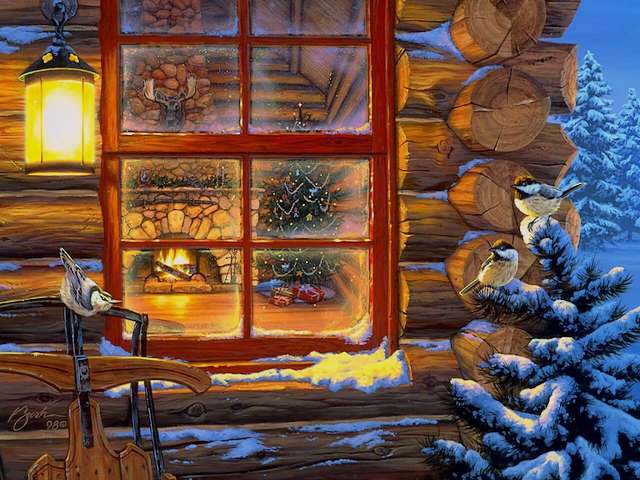 Christmas Eve Wallpaper - Wallpaper with beautiful painting of scene, which has been seen at the Christmas Eve throug the window of a cosy home. - , Christmas, Eve, eves, wallpaper, wallpapers, art, arts, cartoons, cartoon, holiday, holidays, feast, feasts, festivity, festivities, celebration, celebrations, seasons, season, beautiful, painting, paintings, scene, scenes, window, windows, cosy, home, homes - Wallpaper with beautiful painting of scene, which has been seen at the Christmas Eve throug the window of a cosy home. Solve free online Christmas Eve Wallpaper puzzle games or send Christmas Eve Wallpaper puzzle game greeting ecards  from puzzles-games.eu.. Christmas Eve Wallpaper puzzle, puzzles, puzzles games, puzzles-games.eu, puzzle games, online puzzle games, free puzzle games, free online puzzle games, Christmas Eve Wallpaper free puzzle game, Christmas Eve Wallpaper online puzzle game, jigsaw puzzles, Christmas Eve Wallpaper jigsaw puzzle, jigsaw puzzle games, jigsaw puzzles games, Christmas Eve Wallpaper puzzle game ecard, puzzles games ecards, Christmas Eve Wallpaper puzzle game greeting ecard