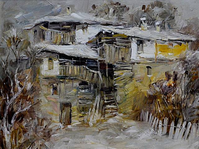 Winter Landscape by Vesko Radulov Bulgarian Fine Art - A beautiful winter landscape with old farmhouses, immersed in the tranquility of the fluffy snow, in the fine art of the Bulgarian artist Vesko Radulov (oil on canvas, owner <a href='http://eva-art.eu'>Eva Art - Bulgarian Fine Arts</a>) - , winter, landscape, landscapes, Vesko, Radulov, Bulgarian, fine, art, arts, beautiful, old, farmhouses, farmhouse, tranquility, fluffy, snow, artist, artists, oil, on, canvas, canvases, owner, owners, eva-art.eu - A beautiful winter landscape with old farmhouses, immersed in the tranquility of the fluffy snow, in the fine art of the Bulgarian artist Vesko Radulov (oil on canvas, owner <a href='http://eva-art.eu'>Eva Art - Bulgarian Fine Arts</a>) Solve free online Winter Landscape by Vesko Radulov Bulgarian Fine Art puzzle games or send Winter Landscape by Vesko Radulov Bulgarian Fine Art puzzle game greeting ecards  from puzzles-games.eu.. Winter Landscape by Vesko Radulov Bulgarian Fine Art puzzle, puzzles, puzzles games, puzzles-games.eu, puzzle games, online puzzle games, free puzzle games, free online puzzle games, Winter Landscape by Vesko Radulov Bulgarian Fine Art free puzzle game, Winter Landscape by Vesko Radulov Bulgarian Fine Art online puzzle game, jigsaw puzzles, Winter Landscape by Vesko Radulov Bulgarian Fine Art jigsaw puzzle, jigsaw puzzle games, jigsaw puzzles games, Winter Landscape by Vesko Radulov Bulgarian Fine Art puzzle game ecard, puzzles games ecards, Winter Landscape by Vesko Radulov Bulgarian Fine Art puzzle game greeting ecard