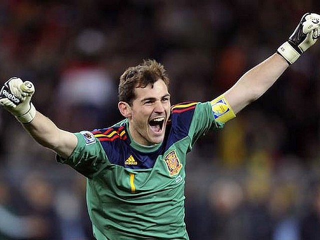 World Cup 2010 Champion Iker Casillas celebrates the Winning Goal - The Spain's goalkeeper Iker Casillas celebrates after the midfielder Andres Iniesta scored the winning goal during the FIFA World Cup 2010 Champion final match between Spain and the Netherlands at the Soccer City stadium in Johannesburg, South Africa (July 11, 2020). - , World, Cup, 2010, Champion, Iker, Casillas, winning, goal, goals, sport, sports, tournament, tournaments, match, matches, soccer, soccers, football, footballs, goalkeeper, goalkeepers, midfielder, Andres, Iniesta, FIFA, Spain, Nethelands, Soccer, City, stadium, stadiums, Johannesburg, South, Africa - The Spain's goalkeeper Iker Casillas celebrates after the midfielder Andres Iniesta scored the winning goal during the FIFA World Cup 2010 Champion final match between Spain and the Netherlands at the Soccer City stadium in Johannesburg, South Africa (July 11, 2020). Подреждайте безплатни онлайн World Cup 2010 Champion Iker Casillas celebrates the Winning Goal пъзел игри или изпратете World Cup 2010 Champion Iker Casillas celebrates the Winning Goal пъзел игра поздравителна картичка  от puzzles-games.eu.. World Cup 2010 Champion Iker Casillas celebrates the Winning Goal пъзел, пъзели, пъзели игри, puzzles-games.eu, пъзел игри, online пъзел игри, free пъзел игри, free online пъзел игри, World Cup 2010 Champion Iker Casillas celebrates the Winning Goal free пъзел игра, World Cup 2010 Champion Iker Casillas celebrates the Winning Goal online пъзел игра, jigsaw puzzles, World Cup 2010 Champion Iker Casillas celebrates the Winning Goal jigsaw puzzle, jigsaw puzzle games, jigsaw puzzles games, World Cup 2010 Champion Iker Casillas celebrates the Winning Goal пъзел игра картичка, пъзели игри картички, World Cup 2010 Champion Iker Casillas celebrates the Winning Goal пъзел игра поздравителна картичка