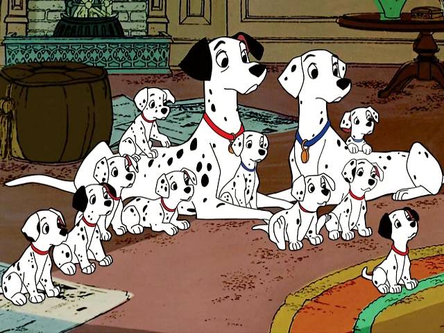 Disney 101 Dalmatians watching Television puzzle game 