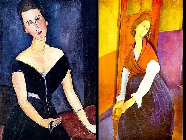 Amedeo Modigliani Madame Georges van Muyden and Jeanne Hebuterne in Red Shawl - Portraits of 'Madame Georges van Muyden'(1916-1917, oil on canvas, Museum of Contemporary Art, Sao Paulo, Brazil) and  of 'Jeanne Hebuterne in Red Shawl', one of the best known (1919, oil on canvas, private collection), developed by  Amedeo Modigliani in his own unique style, full of warmth and richness, with the typical elongated shapes, soft contours, distinctive almond eyes and a face resembling ancient Egyptian paintings. - , Amedeo, Modigliani, Madame, Georges, van, Muyden, Jeanne, Hebuterne, red, shawl, shawls, art, arts, painter, painters, artist, artists, sculptor, sculptors, Expressionist, Expressionists, portraits, portrait, 1916-1917, oil, canvas, Museum, museums, Contemporary, Sao, Paulo, Brazil, best, known, 1919, private, collection, collections, unique, style, styles, warmth, richness, typical, elongated, shapes, shape, soft, contours, contour, distinctive, almond, eyes, eye, face, faces, resembling, ancient, Egyptian, paintings, painting - Portraits of 'Madame Georges van Muyden'(1916-1917, oil on canvas, Museum of Contemporary Art, Sao Paulo, Brazil) and  of 'Jeanne Hebuterne in Red Shawl', one of the best known (1919, oil on canvas, private collection), developed by  Amedeo Modigliani in his own unique style, full of warmth and richness, with the typical elongated shapes, soft contours, distinctive almond eyes and a face resembling ancient Egyptian paintings. Подреждайте безплатни онлайн Amedeo Modigliani Madame Georges van Muyden and Jeanne Hebuterne in Red Shawl пъзел игри или изпратете Amedeo Modigliani Madame Georges van Muyden and Jeanne Hebuterne in Red Shawl пъзел игра поздравителна картичка  от puzzles-games.eu.. Amedeo Modigliani Madame Georges van Muyden and Jeanne Hebuterne in Red Shawl пъзел, пъзели, пъзели игри, puzzles-games.eu, пъзел игри, online пъзел игри, free пъзел игри, free online пъзел игри, Amedeo Modigliani Madame Georges van Muyden and Jeanne Hebuterne in Red Shawl free пъзел игра, Amedeo Modigliani Madame Georges van Muyden and Jeanne Hebuterne in Red Shawl online пъзел игра, jigsaw puzzles, Amedeo Modigliani Madame Georges van Muyden and Jeanne Hebuterne in Red Shawl jigsaw puzzle, jigsaw puzzle games, jigsaw puzzles games, Amedeo Modigliani Madame Georges van Muyden and Jeanne Hebuterne in Red Shawl пъзел игра картичка, пъзели игри картички, Amedeo Modigliani Madame Georges van Muyden and Jeanne Hebuterne in Red Shawl пъзел игра поздравителна картичка