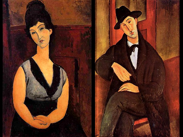 Amedeo Modigliani The Beautiful Confectioner and Portrait of Mario Varvogli - The painting of Modigliani 'The Beautiful Confectioner' (1916) and 'Portrait of Mario Varvogli' (a Greek musician), the famous masterpiece created by Amedeo Modigliani in 1919-1920 , oil on canvas, private collection. - , Amedeo, Modigliani, beautiful, confectioner, confectioners, portrait, portraits, Mario, Varvogliart, arts, painter, painters, artist, artists, sculptor, sculptors, Expressionist, Expressionists, 1916, Greek, musician, musicians, famous, masterpiece, masterpieces, 1919-1920, oil, canvas, private, collection, collections - The painting of Modigliani 'The Beautiful Confectioner' (1916) and 'Portrait of Mario Varvogli' (a Greek musician), the famous masterpiece created by Amedeo Modigliani in 1919-1920 , oil on canvas, private collection. Подреждайте безплатни онлайн Amedeo Modigliani The Beautiful Confectioner and Portrait of Mario Varvogli пъзел игри или изпратете Amedeo Modigliani The Beautiful Confectioner and Portrait of Mario Varvogli пъзел игра поздравителна картичка  от puzzles-games.eu.. Amedeo Modigliani The Beautiful Confectioner and Portrait of Mario Varvogli пъзел, пъзели, пъзели игри, puzzles-games.eu, пъзел игри, online пъзел игри, free пъзел игри, free online пъзел игри, Amedeo Modigliani The Beautiful Confectioner and Portrait of Mario Varvogli free пъзел игра, Amedeo Modigliani The Beautiful Confectioner and Portrait of Mario Varvogli online пъзел игра, jigsaw puzzles, Amedeo Modigliani The Beautiful Confectioner and Portrait of Mario Varvogli jigsaw puzzle, jigsaw puzzle games, jigsaw puzzles games, Amedeo Modigliani The Beautiful Confectioner and Portrait of Mario Varvogli пъзел игра картичка, пъзели игри картички, Amedeo Modigliani The Beautiful Confectioner and Portrait of Mario Varvogli пъзел игра поздравителна картичка