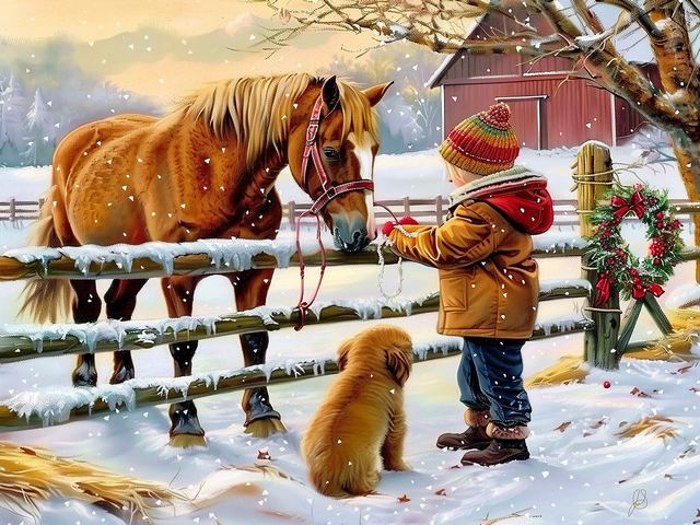 Buddies Sharing by John Stewart пазл игру 