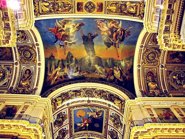 Ceiling Fresco in St.Isaacs Cathedral St.Peterburg Russia пъзел игра 
