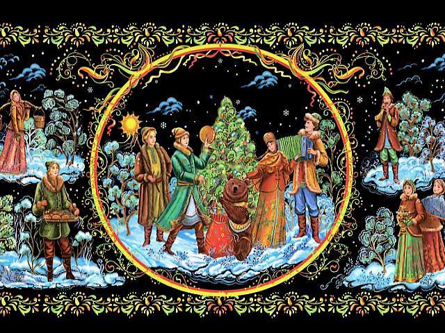 Christmas Palekh Miniature пазл игру 