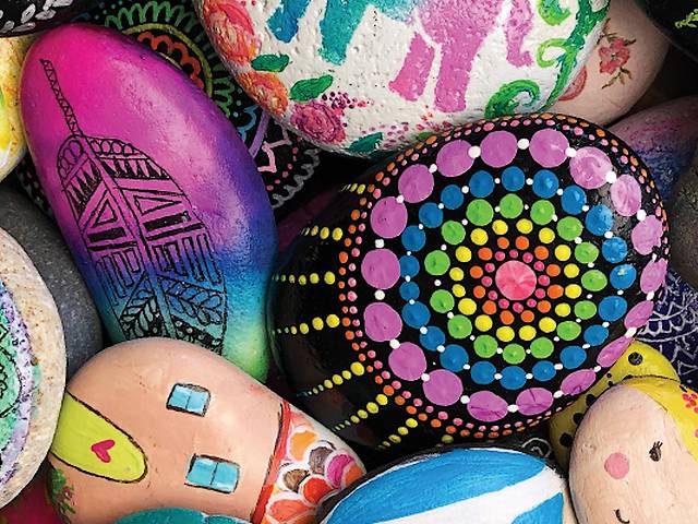 Handpainted Kindness Rocks Puzzle Spiel 