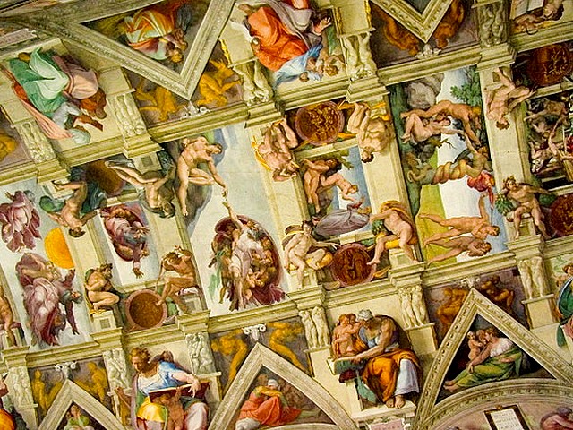 Sistine Chapel Michelangelo Frescoes on Ceiling Basilica Saint Peter Vatican Rome Italy - Frescoes on the ceiling of the Sistine Chapel in the Basilica 'Saint Peter' Vatican, Rome, Italy, the greatest paintings by Michelangelo (1508-1512), made with fresco technique, when the paint is applied on to damp plaster, which he learned in the workshop of Domenico Ghirlandaio, one of the most competent painters of frescos in Florence. - , Sistine, Chapel, chapels, Michelangelo, frescoes, fresco, ceiling, ceilings, basilica, basilicas, Saint, Peter, Vatican, Rome, Italy, art, arts, places, place, holidays, holiday, travel, travels, tour, tours, trips, trip, excursion, excursions, greatest, paintings, painting, Michelangelo, 1508-1512, technique, techniques, paint, paints, damp, plaster, plasters, workshop, workshops, Domenico, Ghirlandaio, competent, painters, painter, Florence - Frescoes on the ceiling of the Sistine Chapel in the Basilica 'Saint Peter' Vatican, Rome, Italy, the greatest paintings by Michelangelo (1508-1512), made with fresco technique, when the paint is applied on to damp plaster, which he learned in the workshop of Domenico Ghirlandaio, one of the most competent painters of frescos in Florence. Resuelve rompecabezas en línea gratis Sistine Chapel Michelangelo Frescoes on Ceiling Basilica Saint Peter Vatican Rome Italy juegos puzzle o enviar Sistine Chapel Michelangelo Frescoes on Ceiling Basilica Saint Peter Vatican Rome Italy juego de puzzle tarjetas electrónicas de felicitación  de puzzles-games.eu.. Sistine Chapel Michelangelo Frescoes on Ceiling Basilica Saint Peter Vatican Rome Italy puzzle, puzzles, rompecabezas juegos, puzzles-games.eu, juegos de puzzle, juegos en línea del rompecabezas, juegos gratis puzzle, juegos en línea gratis rompecabezas, Sistine Chapel Michelangelo Frescoes on Ceiling Basilica Saint Peter Vatican Rome Italy juego de puzzle gratuito, Sistine Chapel Michelangelo Frescoes on Ceiling Basilica Saint Peter Vatican Rome Italy juego de rompecabezas en línea, jigsaw puzzles, Sistine Chapel Michelangelo Frescoes on Ceiling Basilica Saint Peter Vatican Rome Italy jigsaw puzzle, jigsaw puzzle games, jigsaw puzzles games, Sistine Chapel Michelangelo Frescoes on Ceiling Basilica Saint Peter Vatican Rome Italy rompecabezas de juego tarjeta electrónica, juegos de puzzles tarjetas electrónicas, Sistine Chapel Michelangelo Frescoes on Ceiling Basilica Saint Peter Vatican Rome Italy puzzle tarjeta electrónica de felicitación