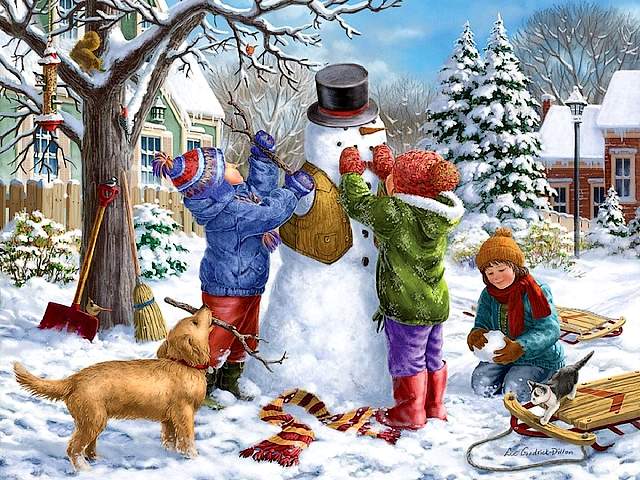 Snowman by Liz Goodrick-Dillon juego de puzzle 