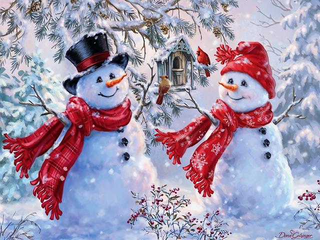 Snowmen by Dona Gelsinger puzzle game 