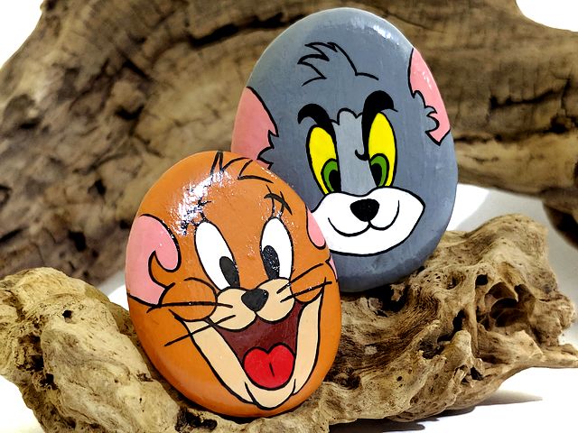 Easter Tom and Jerry Rock Painting пъзел игра 