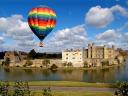Hot Air Balloon over Leeds Castle Kent England