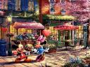 Mickey and Minnie Sweetheart Cafe by Thomas Kinkade Studios
